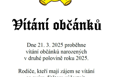 Vítání občánků